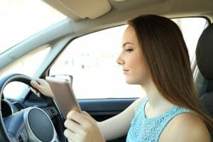 Using mobile phone when driving